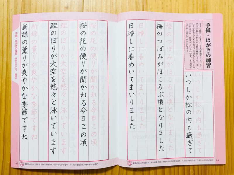 ダイソーの美文字練習帳：漢字
